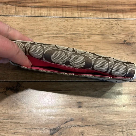 Coach Signature Stripe Tote Purse Multicolor 10859 & Matching Wallet - Picture 7 of 13